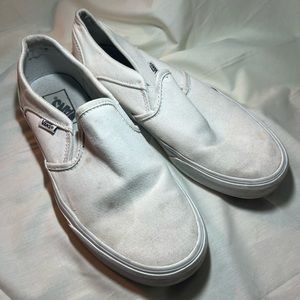 Slip On White Vans Womens 9.0